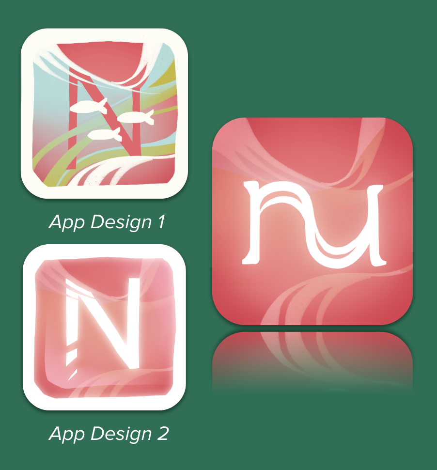Design process for app icon of Nutritious.