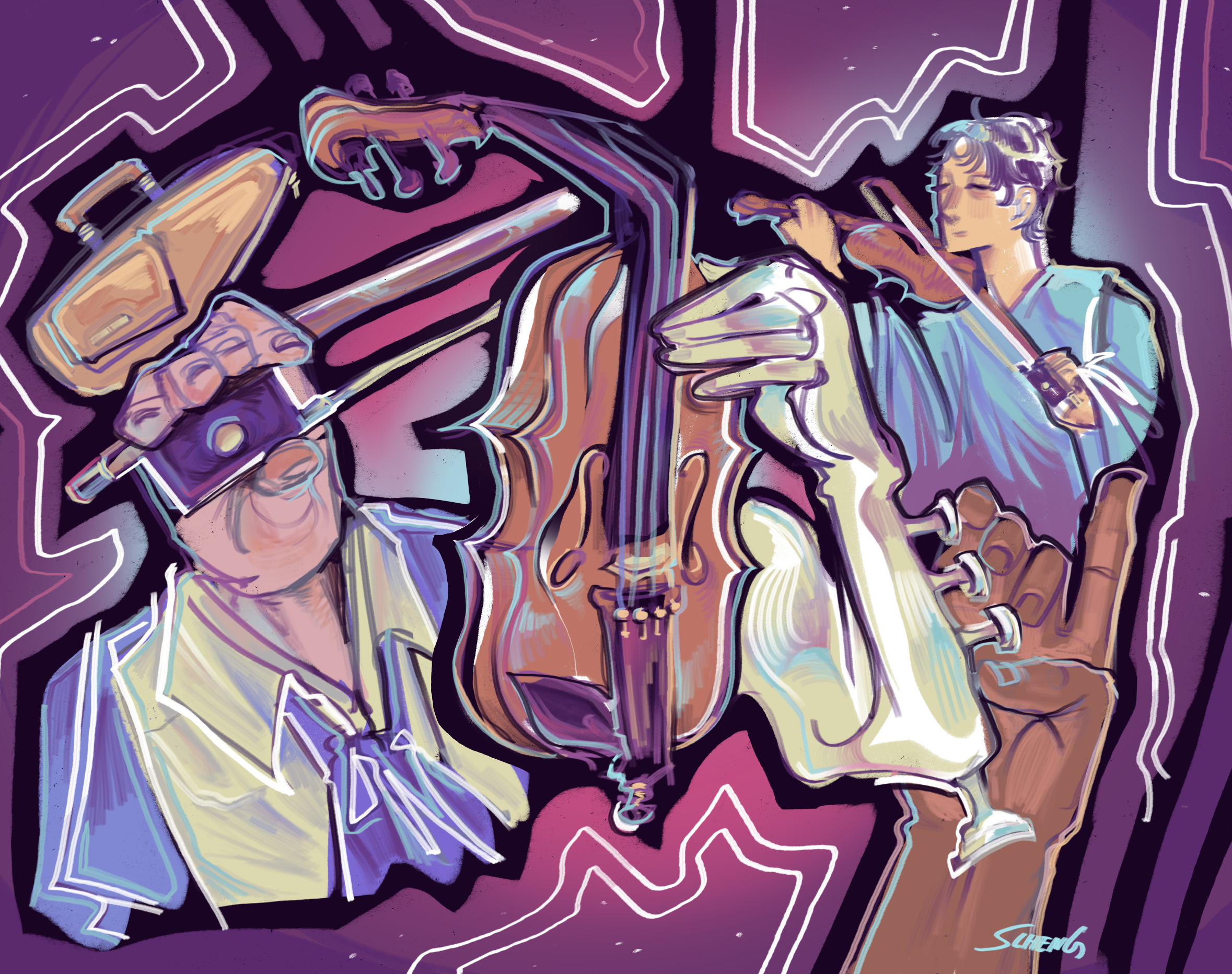 Abstract-ish digital art on my time with music.